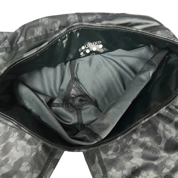 Souluxe Leggings Black Grey Printed Pull On Stretch Pants Youth Girl's 10 Years - Picture 11 of 13